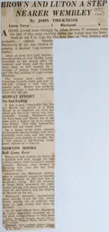 Match Report: Luton Town FC vs Blackpool (4th Mar 1959)