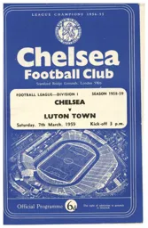 Programme: Chelsea vs Luton Town FC (7th Mar 1959)