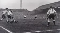 Bob Morton and Tony Gregory attack the City goal