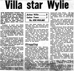 Match Report: Aston Villa vs Luton Town FC (21st Mar 1959)