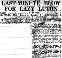 Match Report: Luton Town FC vs Everton (27th Mar 1959)