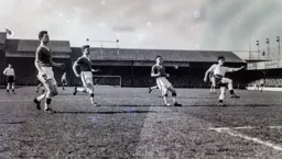 Gordon Turner shoots for goal but is out of luck