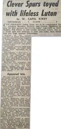 Match Report: Tottenham Hotspur vs Luton Town FC (4th Apr 1959)