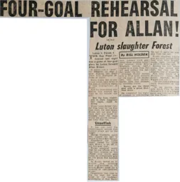 Match Report: Luton Town FC vs Nottingham Forest (9th Apr 1959)
