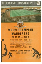 Programme: Wolverhampton Wanderers vs Luton Town FC (18th Apr 1959)