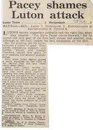 Match Report: Luton Town FC vs Portsmouth (22nd Apr 1959)