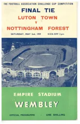 Programme: Luton Town FC vs Nottingham Forest (2nd May 1959)
