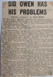 Match Report: Fulham vs Luton Town FC (12th Sep 1959)