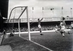 The ball is fisted clear