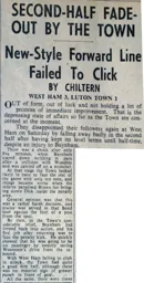 Match Report: West Ham United vs Luton Town FC (10th Oct 1959)