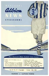 Programme: West Bromwich Albion vs Luton Town FC (24th Oct 1959)