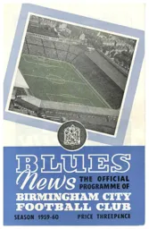 Programme: Birmingham City vs Luton Town FC (7th Nov 1959)