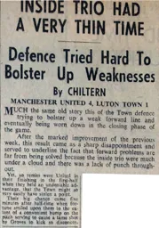 Match Report: Manchester United vs Luton Town FC (21st Nov 1959)