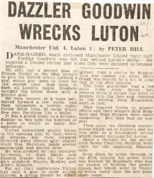 Match Report: Manchester United vs Luton Town FC (21st Nov 1959)
