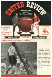 Programme: Manchester United vs Luton Town FC (21st Nov 1959)