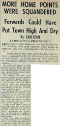 Match Report: Luton Town FC vs Preston North End (28th Nov 1959)