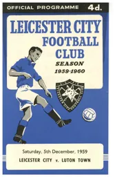 Programme: Leicester City vs Luton Town FC (5th Dec 1959)