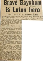 Match Report: Leeds United vs Luton Town FC (2nd Jan 1960)