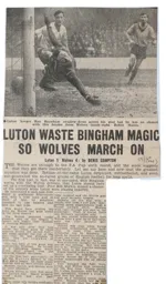 Match Report: Luton Town FC vs Wolverhampton Wanderers (20th Feb 1960)