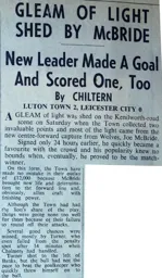 Match Report: Luton Town FC vs Leicester City (27th Feb 1960)