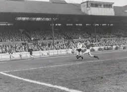 Brendan McNally gets the ball across