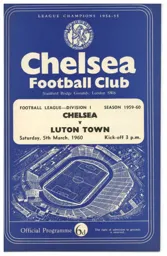 Programme: Chelsea vs Luton Town FC (5th Mar 1960)