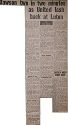 Match Report: Luton Town FC vs Manchester United (9th Apr 1960)