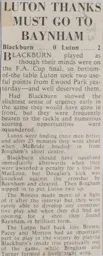 Match Report: Blackburn Rovers vs Luton Town FC (15th Apr 1960)