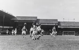 Joe McBride loses the flight of the ball