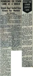 Match Report: Luton Town FC vs Norwich City (10th Sep 1960)