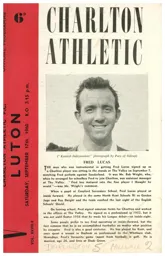 Programme: Charlton Athletic vs Luton Town FC (17th Sep 1960)