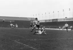 Joe McBride is stopped