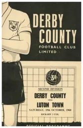 Programme: Derby County vs Luton Town FC (15th Oct 1960)