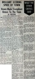 Match Report: Luton Town FC vs Middlesbrough (19th Nov 1960)