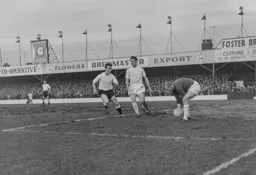 Jim Fleming about to pounce on any loose ball