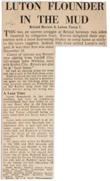 Match Report: Bristol Rovers vs Luton Town FC (25th Feb 1961)