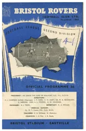 Programme: Bristol Rovers vs Luton Town FC (25th Feb 1961)