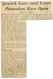 Match Report: Ipswich Town vs Luton Town FC (25th Mar 1961)