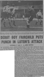 Match Report: Southampton vs Luton Town FC (22nd Apr 1961)