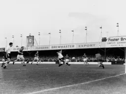 Alec Ashworth stretches for the ball
