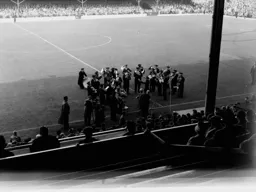 The brass bamd plays at the start of a new season