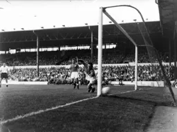 A shot from Harry Walden finds its way into the net