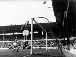 Rams goalkeeper Ken Oxford sees the ball fly over