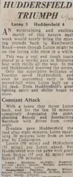 Match Report: Luton Town FC vs Huddersfield Town (2nd Sep 1961)
