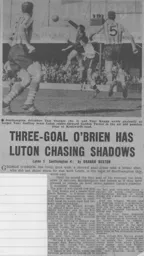 Match Report: Luton Town FC vs Southampton (16th Sep 1961)