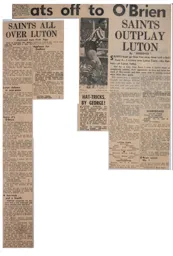 Match Report: Luton Town FC vs Southampton (16th Sep 1961)
