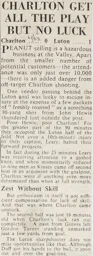 Match Report: Charlton Athletic vs Luton Town FC (23rd Sep 1961)