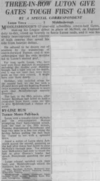 Match Report: Luton Town FC vs Middlesbrough (27th Sep 1961)