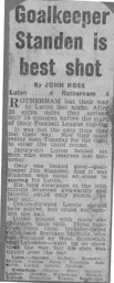 Match Report: Luton Town FC vs Rotherham United (4th Oct 1961)