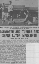 Match Report: Luton Town FC vs Bury (7th Oct 1961)